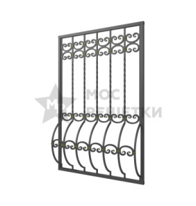 Решетка на окно дутая кованая 6-42